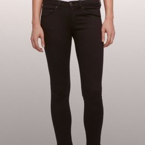 Rag & Bone Black Mid-Rise Skinny Ankle Jeans